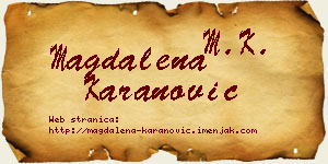 Magdalena Karanović vizit kartica